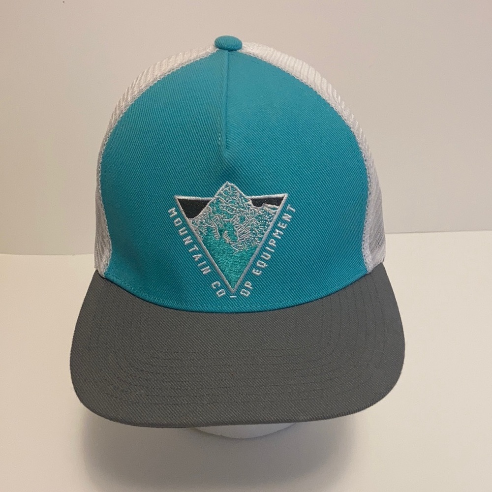 MEC Snap Back Hat Blue Grey Mesh One Size Unisex Gorpcore Camping